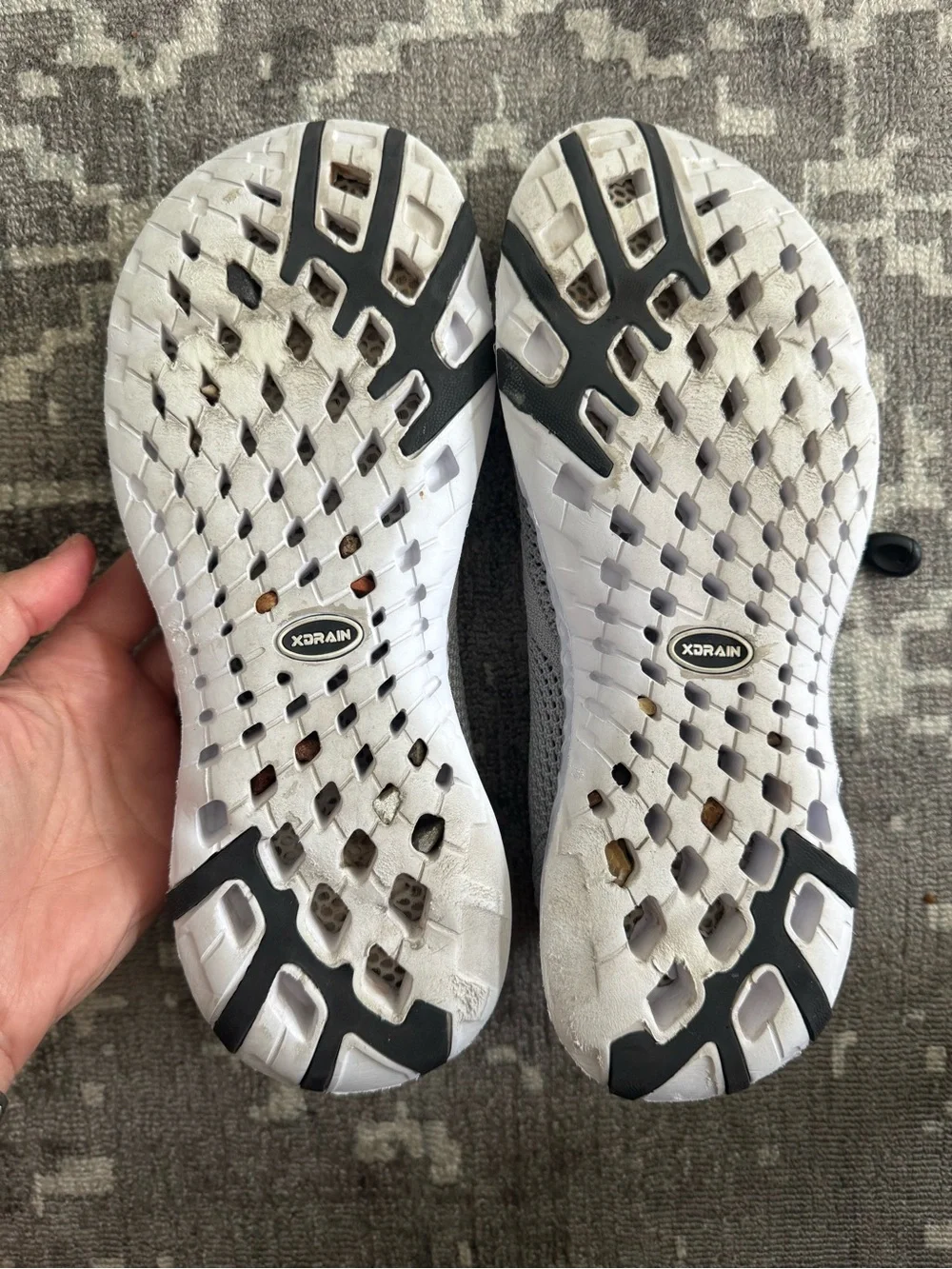 Light Gray Knit Slip-On Athletic Water Shoes Sneakers